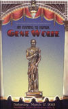 Cover for the souvenir booklet for An Evening To Honor Gene Wolfe