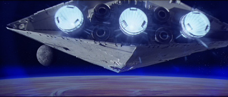 The back end of a star-destroyer